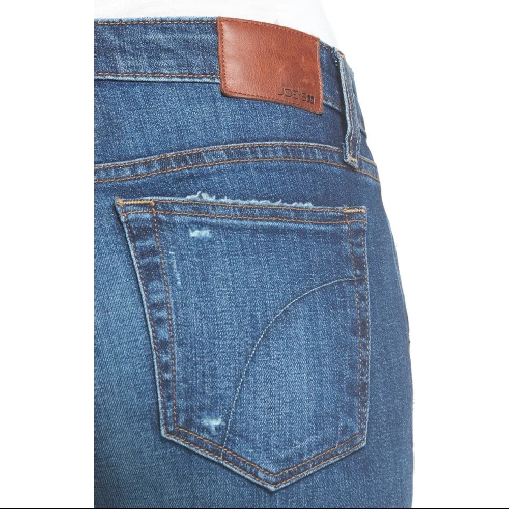 Joe's Icon Ripped Step Hem Crop Skinny Jeans